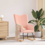 vidaXL Fotoliu de relaxare Roz 61 x 78 x 98 cm țesătură vidaXL Fotoliu de relaxare Roz 61 x 78 x 98 cm țesătură