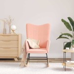 vidaXL Fotoliu de relaxare Roz 61 x 78 x 98 cm țesătură vidaXL Fotoliu de relaxare Roz 61 x 78 x 98 cm țesătură