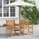 vidaXL Scaune Exterioare Maro 152 x 63 x 89 cm Lemn masiv de tec vidaXL Scaune Exterioare Maro 152 x 63 x 89 cm Lemn masiv de tec