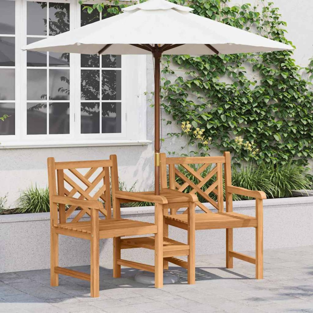 vidaXL Scaune Exterioare Maro 152 x 63 x 89 cm Lemn masiv de tec