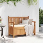 vidaXL Bancă de grădină cu șemineu cu depozitare Maro 114 x 60 x 90 cm