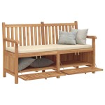 vidaXL Bancă de grădină cu șemineu cu depozitare Maro 150 x 60 x 90 cm