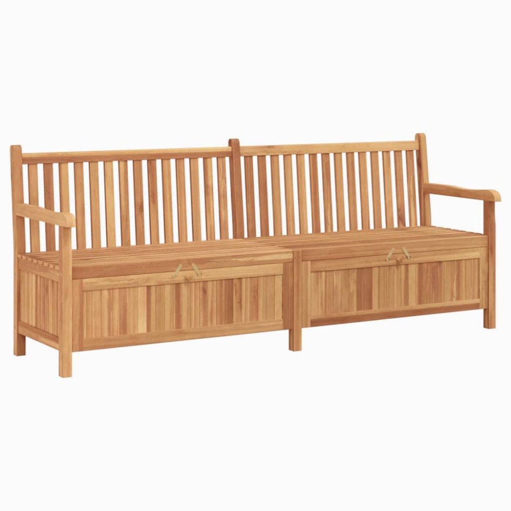 vidaXL Bancă de grădină cu șemineu cu depozitare Maro 228 x 60 x 90 cm