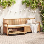 vidaXL Bancă de grădină cu șemineu cu depozitare Maro 228 x 60 x 90 cm vidaXL Bancă de grădină cu șemineu cu depozitare Maro 228 x 60 x 90 cm