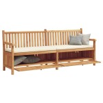 vidaXL Bancă de grădină cu șemineu cu depozitare Maro 228 x 60 x 90 cm vidaXL Bancă de grădină cu șemineu cu depozitare Maro 228 x 60 x 90 cm