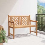 vidaXL Bancă de grădină Maro 114 x 60 x 90 cm Lemn masiv de tec