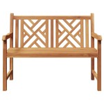 vidaXL Bancă de grădină Maro 114 x 60 x 90 cm Lemn masiv de tec
