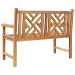 vidaXL Bancă de grădină Maro 114 x 60 x 90 cm Lemn masiv de tec