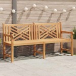 vidaXL Bancă de grădină Maro 228 x 60 x 90 cm Lemn masiv de tec