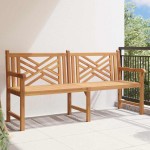 vidaXL Bancă de grădină Maro 228 x 60 x 90 cm Lemn masiv de tec