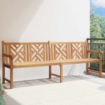 vidaXL Bancă de grădină Maro 228 x 60 x 90 cm Lemn masiv de tec