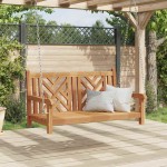 vidaXL Bancă swinging Altele Maro 114 x 60 x 64 cm Lemn masiv de tec