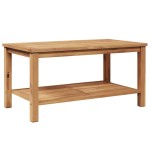 vidaXL Masă de cafea Maro 90 x 50 x 45 cm Lemn masiv de tec vidaXL Masă de cafea Maro 90 x 50 x 45 cm Lemn masiv de tec