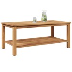 vidaXL Masă de cafea Maro 110 x 55 x 45 cm Lemn masiv de tec vidaXL Masă de cafea Maro 110 x 55 x 45 cm Lemn masiv de tec
