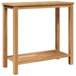 vidaXL Masă de consolă Maro 85 x 35 x 75 cm Lemn masiv de tec vidaXL Masă de consolă Maro 85 x 35 x 75 cm Lemn masiv de tec