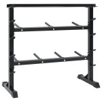 vidaXL Rack pentru haltere cu 7 suporturi și 8 cârlige 300 kg Oțel vidaXL Rack pentru haltere cu 7 suporturi și 8 cârlige 300 kg Oțel