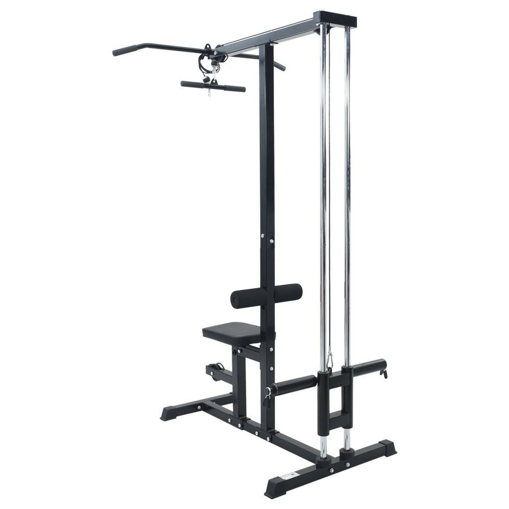 vidaXL Mașina de tras la piept cu scaun ajustabil 80 kg suportabil