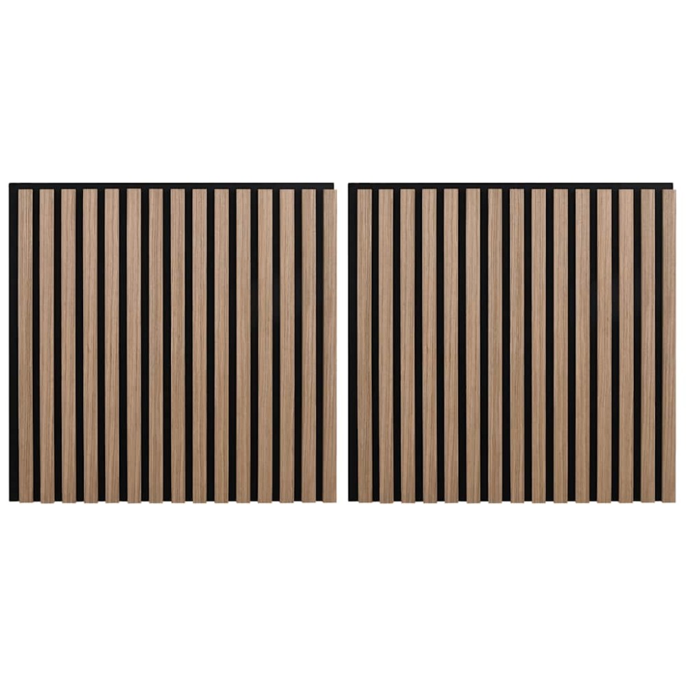 vidaXL Panouri acustice de perete 2 buc șipci 60,5x60 cm furnir stejar