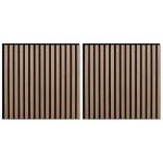 vidaXL Panouri acustice de perete 2 buc șipci 60,5x60 cm furnir stejar vidaXL Panouri acustice de perete 2 buc șipci 60,5x60 cm furnir stejar