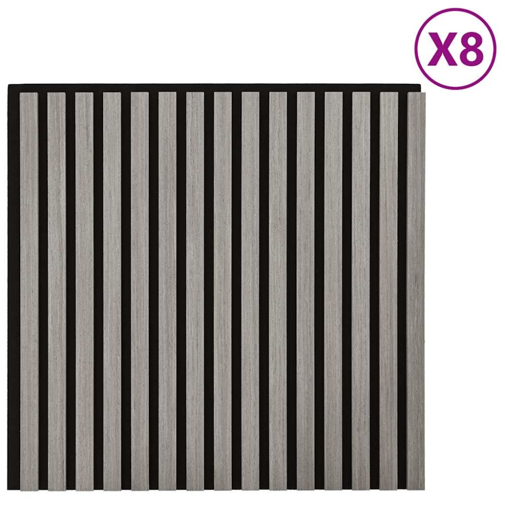 vidaXL Panouri acustice de perete 8 buc șipci 60,5x60 cm furnir stejar