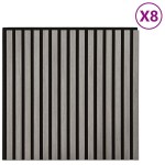 vidaXL Panouri acustice de perete 8 buc șipci 60,5x60 cm furnir stejar vidaXL Panouri acustice de perete 8 buc șipci 60,5x60 cm furnir stejar