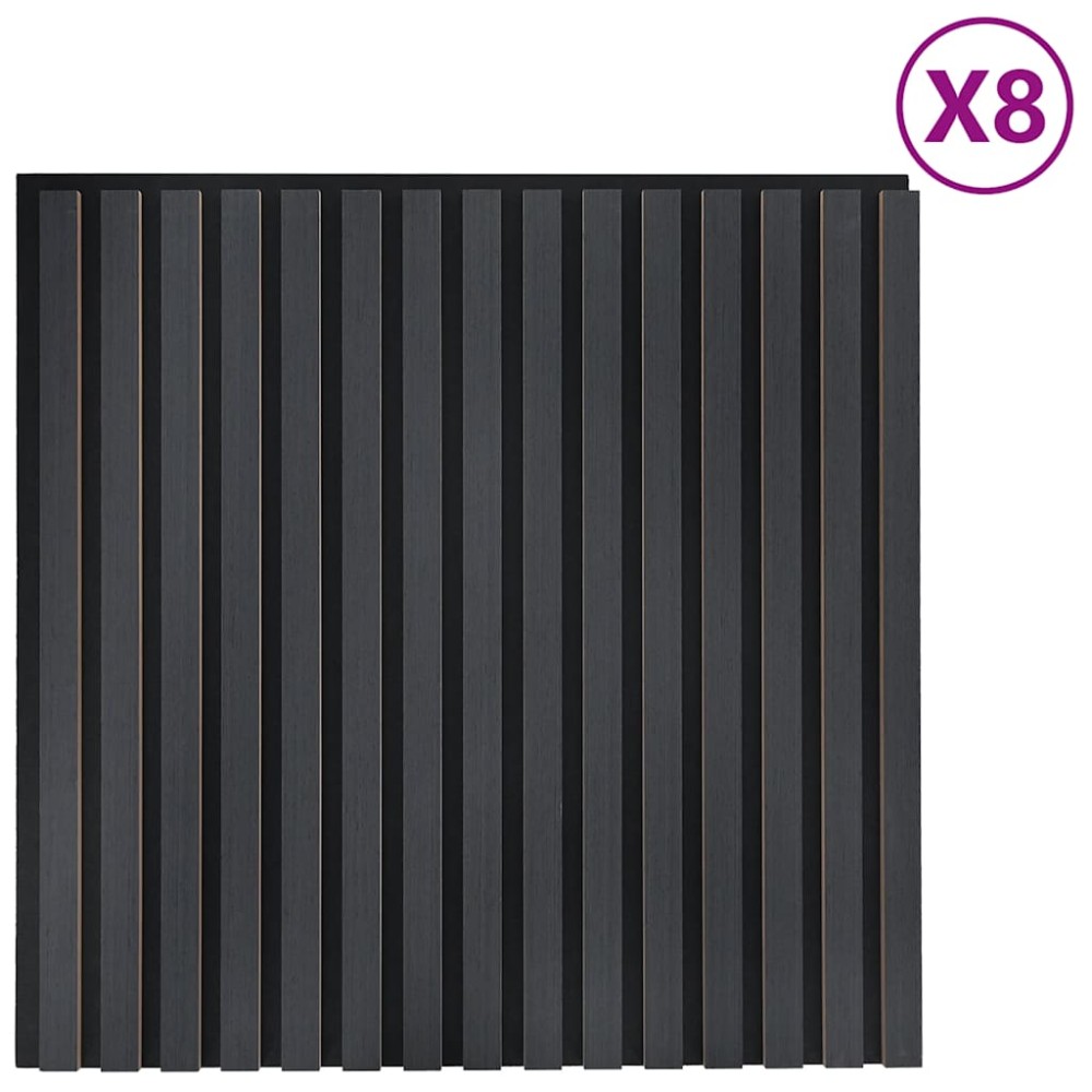 vidaXL Panouri acustice de perete 8 buc șipci 60,5x60 cm furnir stejar