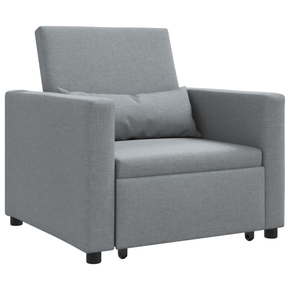 vidaXL Sofa Pat Unilaterala Gri deschis 90 x 165 x 87 cm țesătură