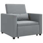 vidaXL Sofa Pat Unilaterala Gri deschis 90 x 165 x 87 cm țesătură