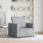 vidaXL Sofa Pat Unilaterala Gri deschis 90 x 165 x 87 cm țesătură