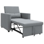 vidaXL Sofa Pat Unilaterala Gri deschis 90 x 165 x 87 cm țesătură