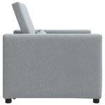 vidaXL Sofa Pat Unilaterala Gri deschis 90 x 165 x 87 cm țesătură