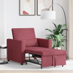vidaXL Sofa Pat Unilaterala cu roți bordo 90 x 165 x 87 cm țesătură