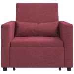 vidaXL Sofa Pat Unilaterala cu roți bordo 90 x 165 x 87 cm țesătură