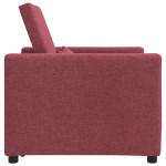 vidaXL Sofa Pat Unilaterala cu roți bordo 90 x 165 x 87 cm țesătură