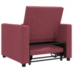 vidaXL Sofa Pat Unilaterala cu roți bordo 90 x 165 x 87 cm țesătură