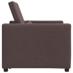vidaXL 3-in-1 Fotoliu Pat Convertible Maro Închis Țesătură