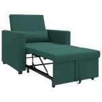 vidaXL Canapea Folie 3 în 1 Convertible Verde Închis vidaXL Canapea Folie 3 în 1 Convertible Verde Închis