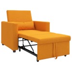 vidaXL Sofa Pat Unilaterala Galben închis 90 x 165 x 87 cm țesătură
