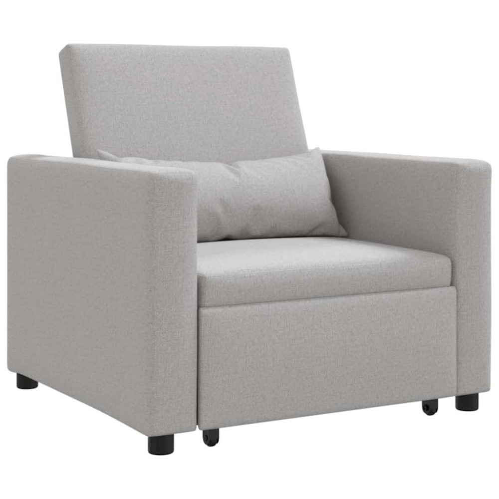 vidaXL 3 în 1 Sofa Singur Transformabil Gri Nor Țesătură