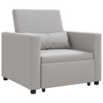 vidaXL 3 în 1 Sofa Singur Transformabil Gri Nor Țesătură vidaXL 3 în 1 Sofa Singur Transformabil Gri Nor Țesătură