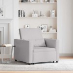 vidaXL 3 în 1 Sofa Singur Transformabil Gri Nor Țesătură vidaXL 3 în 1 Sofa Singur Transformabil Gri Nor Țesătură