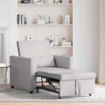 vidaXL 3 în 1 Sofa Singur Transformabil Gri Nor Țesătură vidaXL 3 în 1 Sofa Singur Transformabil Gri Nor Țesătură