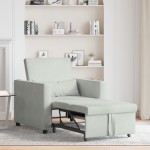 vidaXL Sofa Pat Unilaterala Gri deschis 90 x 165 x 87 cm Catifea