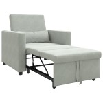 vidaXL Sofa Pat Unilaterala Gri deschis 90 x 165 x 87 cm Catifea