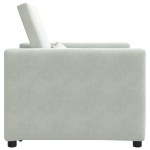 vidaXL Sofa Pat Unilaterala Gri deschis 90 x 165 x 87 cm Catifea