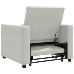 vidaXL Sofa Pat Unilaterala Gri deschis 90 x 165 x 87 cm Catifea