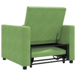 vidaXL Fotoliu Convertibil 3 în 1 Verde Deschis Catifea