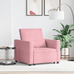 vidaXL Sofa Pat Unilaterala Roz deschis 90 x 165 x 87 cm Catifea vidaXL Sofa Pat Unilaterala Roz deschis 90 x 165 x 87 cm Catifea