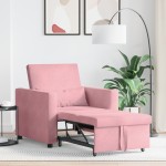 vidaXL Sofa Pat Unilaterala Roz deschis 90 x 165 x 87 cm Catifea vidaXL Sofa Pat Unilaterala Roz deschis 90 x 165 x 87 cm Catifea