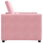 vidaXL Sofa Pat Unilaterala Roz deschis 90 x 165 x 87 cm Catifea vidaXL Sofa Pat Unilaterala Roz deschis 90 x 165 x 87 cm Catifea